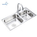 Aquacubic Professional Manufacturer Double Bowl Deep Drawn Large Size Stainless Steel Kitchen Sink